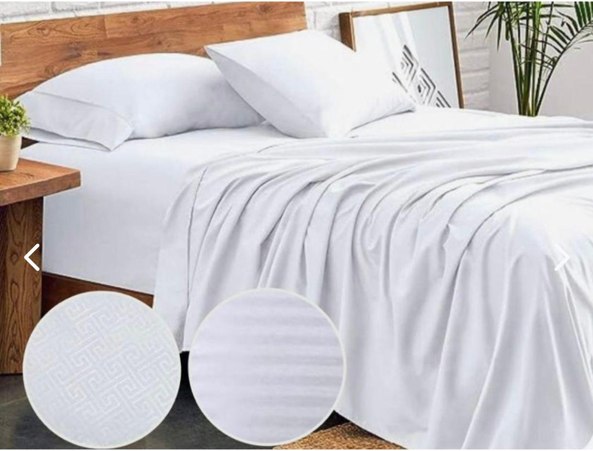 COMBO SABANAS HOTELERAS 600 HILOS + 2 ALMOHADAS