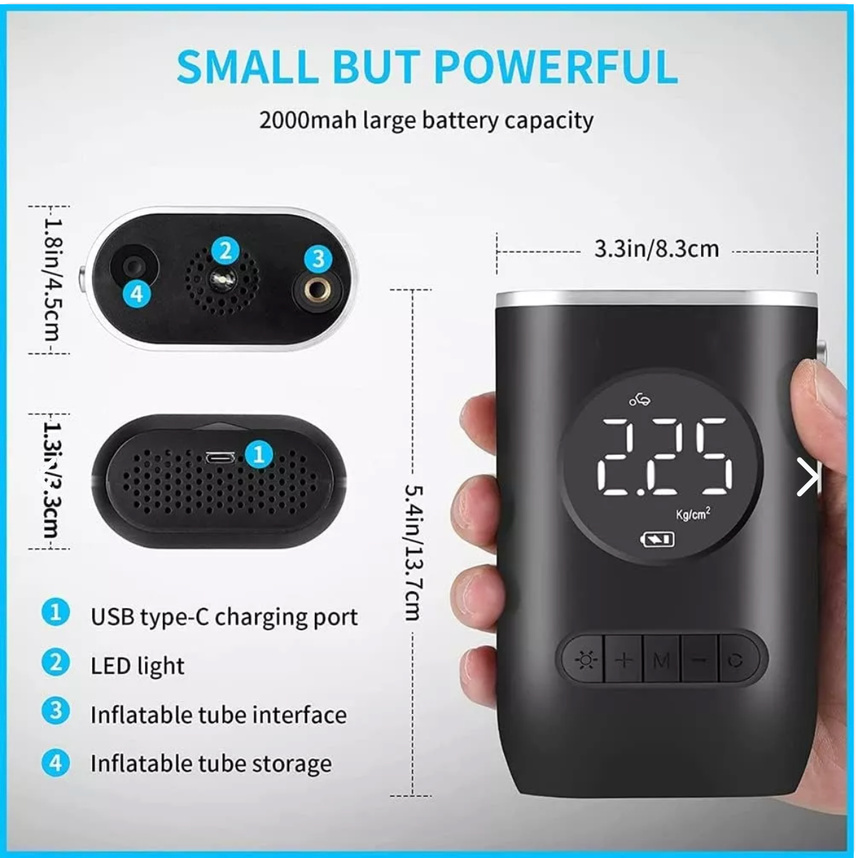 NUEVO MINI COMPRESOR INFLADOR PARA LLANTAS