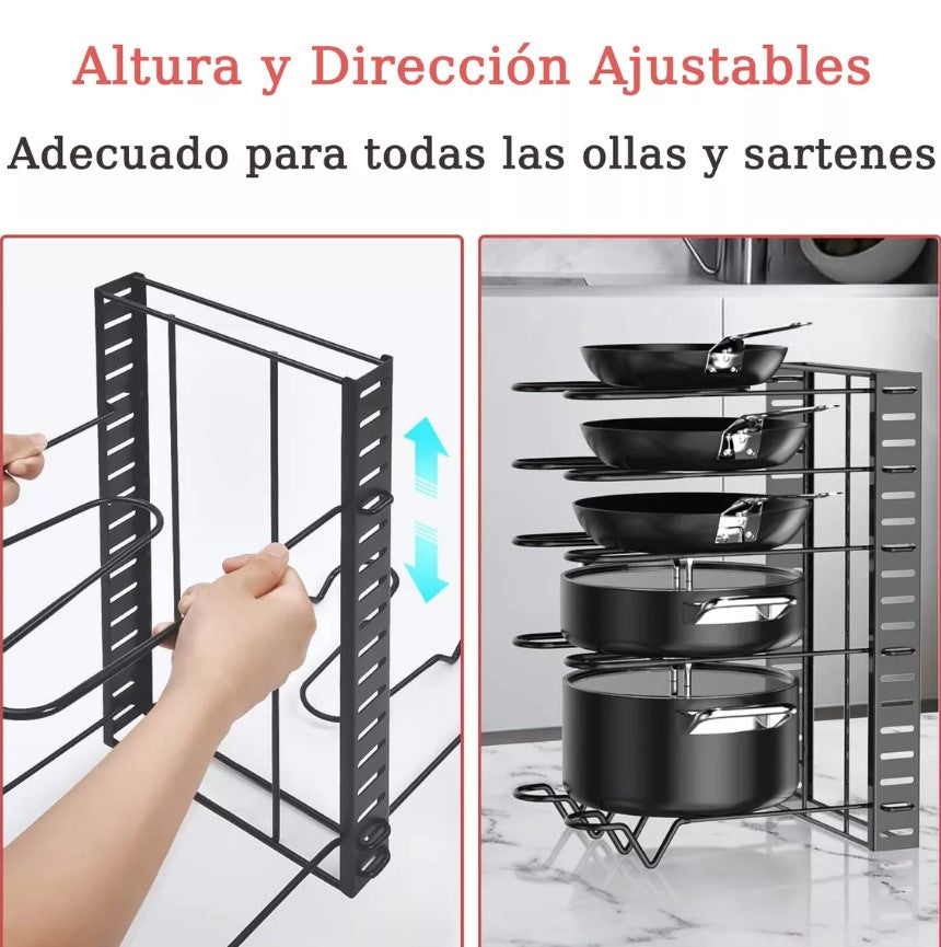 Estante Organizador De Sartenes Y Ollas