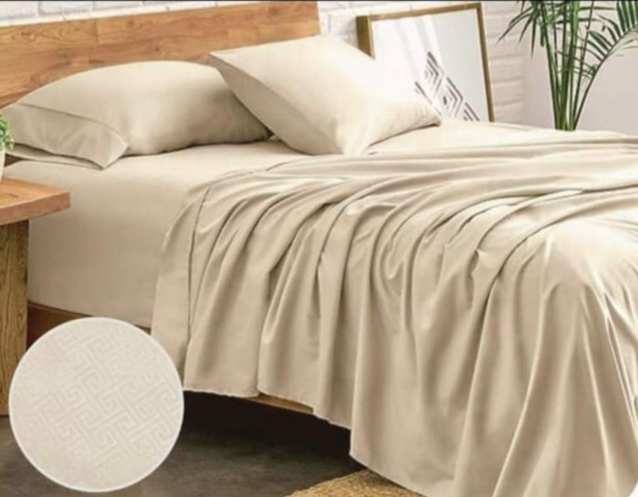 COMBO SABANAS HOTELERAS 600 HILOS + 2 ALMOHADAS