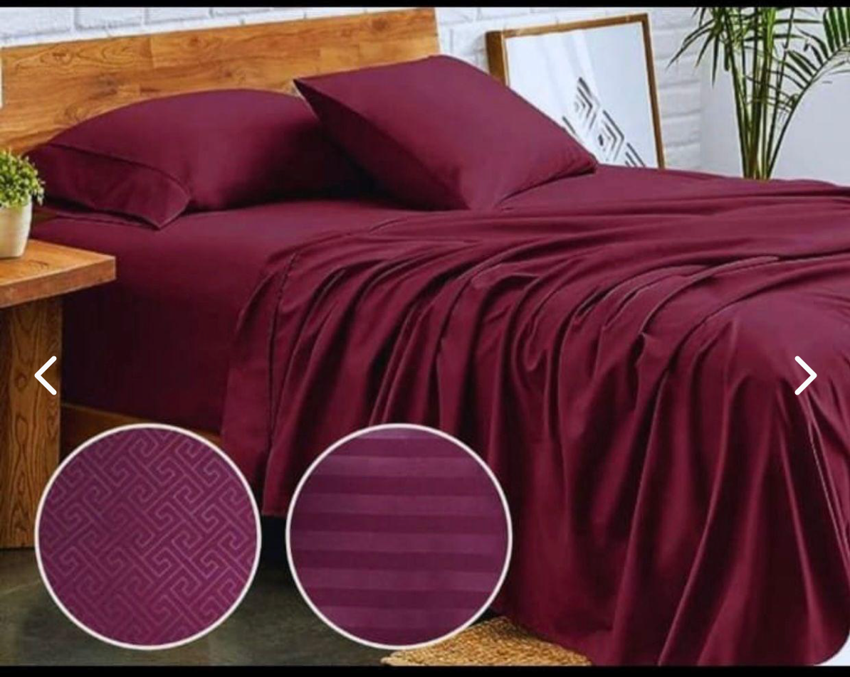 COMBO SABANAS HOTELERAS 600 HILOS + 2 ALMOHADAS