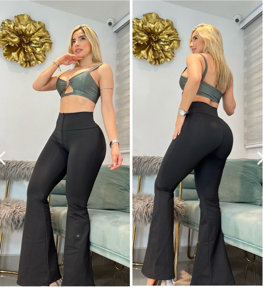 PANTALON MOLDEADOR SUPLEX BOTA CAMPANA CIERRE