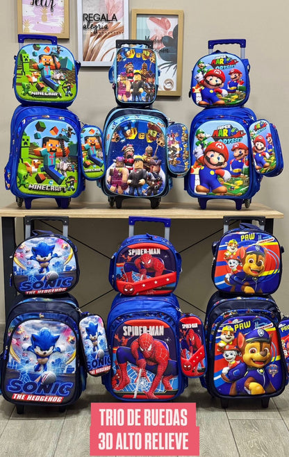 Morral Trio de Ruedas 3D
