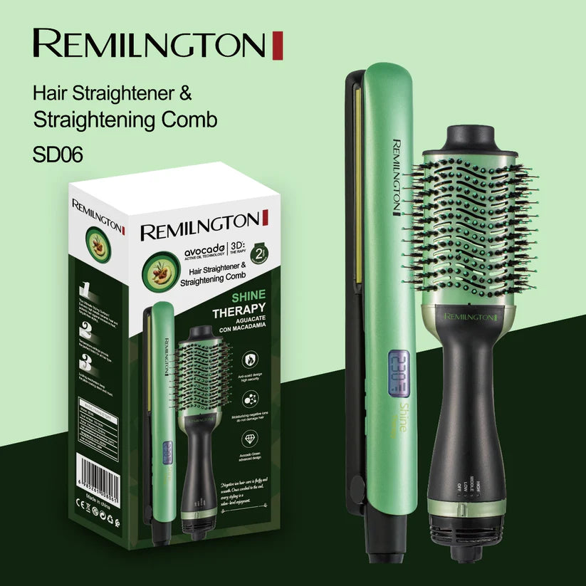 Plancha + Cepillo Combo Remilngton