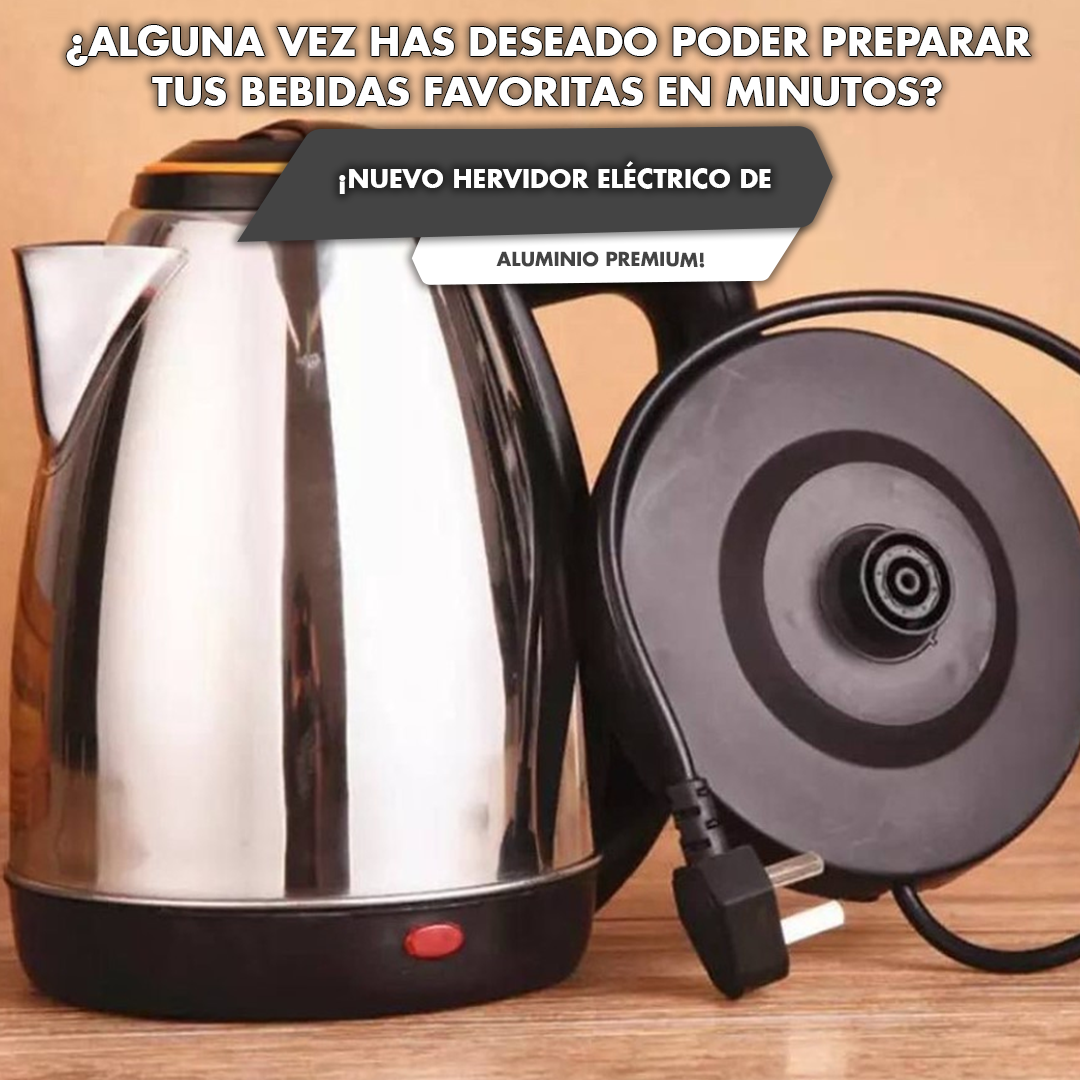 NUEVA JARRA  HERVIDORA DE AGUA ELÉCTRICA DE ALUMINIO PREMIUM
